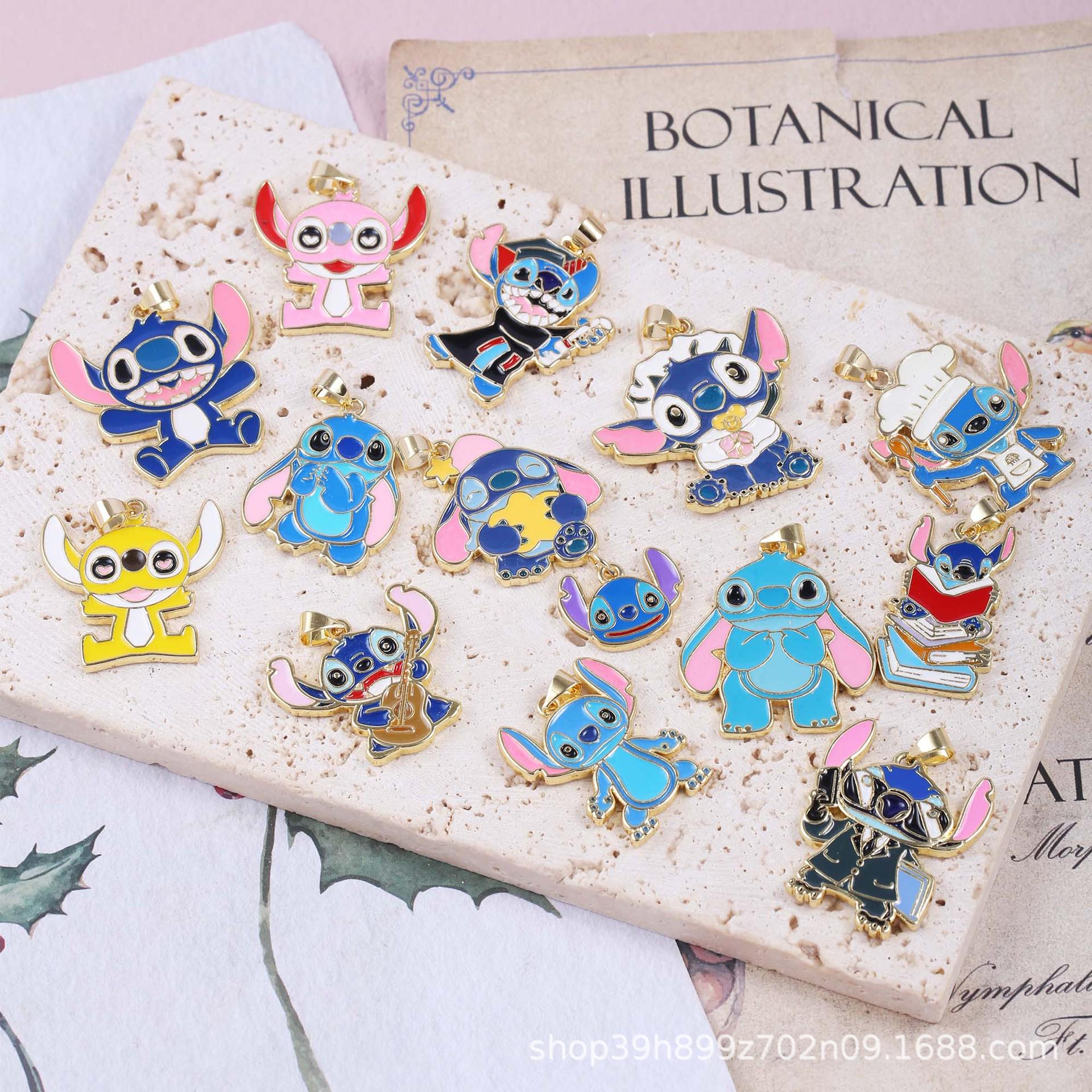 

Gold-Plated Copper Anime Character Pendant Necklace J