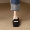 French retro Mary Jane shoes women's brown autumn 2025 new mid-heel square head light mouth single shoes