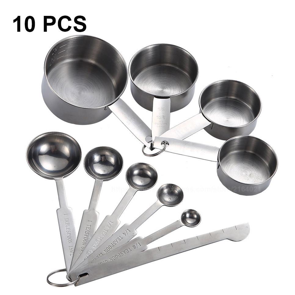 

UPORS Measuring Cups Premium Stackable Kitchen Measuring Spoon Set Stainless Steel Measuring Cups and Spoons Set