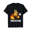 This Is Fine Dog Internet Meme Burning San Francisco T Shirt Vintage Washed Homme Unisex Stylish Stretched Fashion