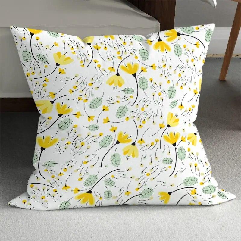 Spring Beautiful Pillowcase Abstract Floral  Living Room  Bed Sofa