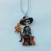 Halloween Decorations Skull Man Car Pendant Cartoon Rearview Mirror Ornament Gothic Hanging Accessories