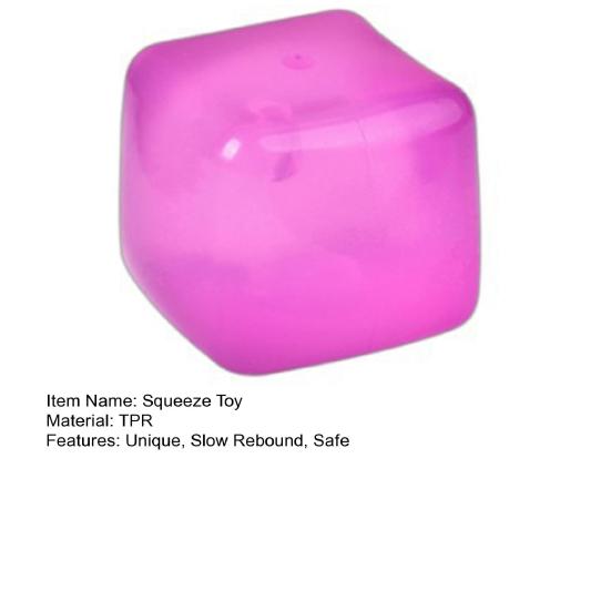 Creative Ice Cube Squeeze Toy Transparent TPR Slow-Rising Fidget for Stress Relief Realistic Portable Decompression Gadget for Kids Adults Novelty