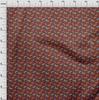 oneOone Cotton Flex Maroon Fabric Kids Leopard Sewing Material Print Fabric By The Yard 40 Inch