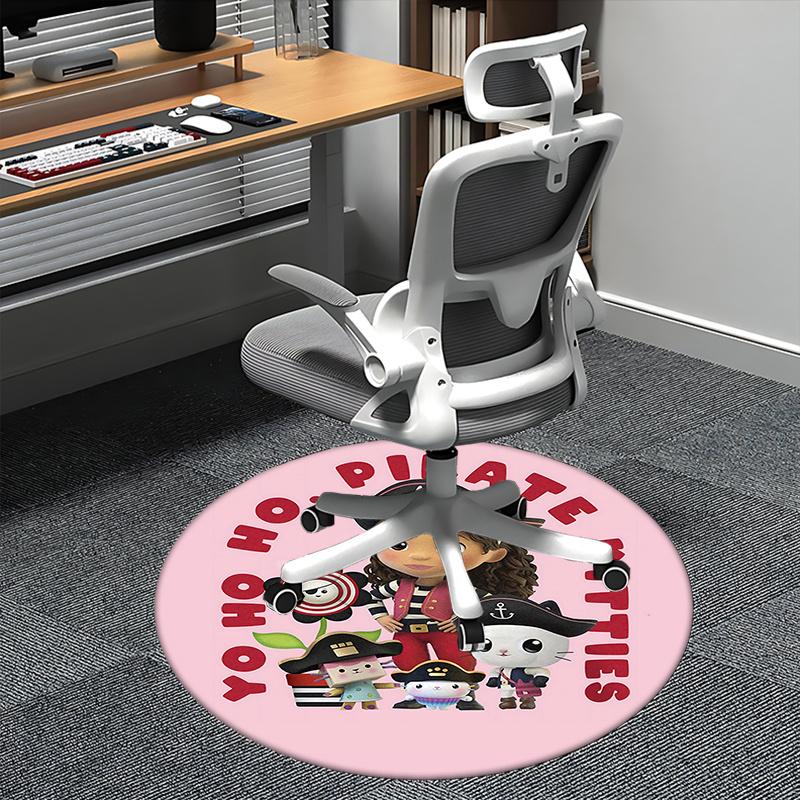 

Pirate Kitties Chair Mat - Round Carpet for Home Decor 80cm