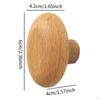 Coat Hook in Wood, Wall-Mounted Organizer with Dresser Drawer Knob