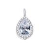 6Pcs/Lot Stainless Steel Mini Zircon Heart&Water Drop&Star&Oval&Round Charms Crystal Eyes Pendant For Handmade Accessories