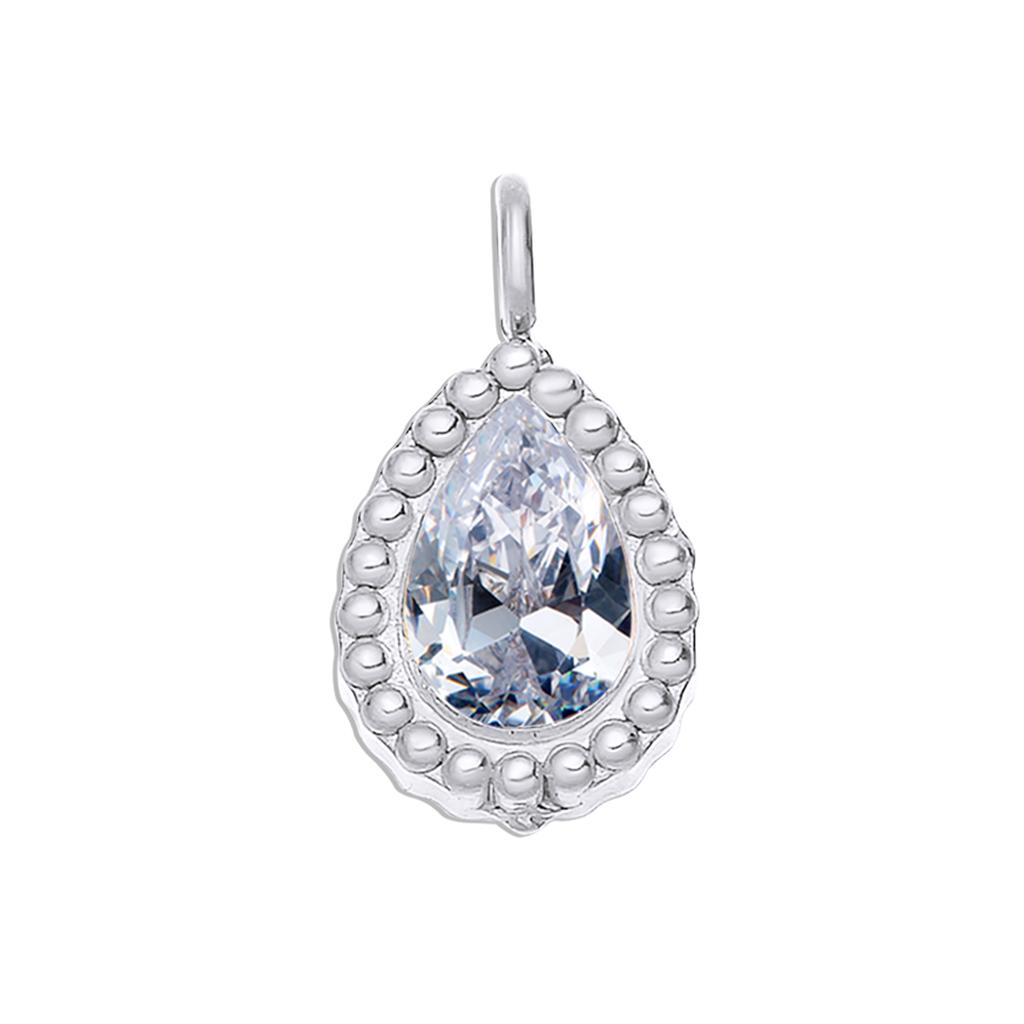 6Pcs/Lot Stainless Steel Mini Zircon Heart&Water Drop&Star&Oval&Round Charms Crystal Eyes Pendant For Handmade Accessories