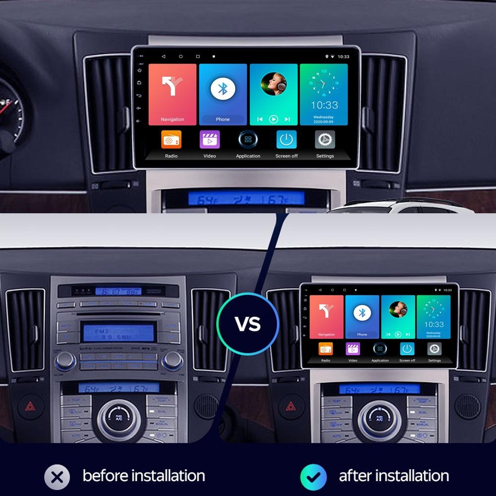 Android Autorádio Pro Hyundai Veracruz IX55 2006-2015 Multimediální Přehrávač Hlavní Jednotka Stereo GPS Navigace BT WIFI 1+16GB