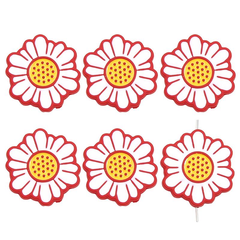 

Акриловые бусины, масло, капающие цветы, аксессуары для DIY, ожерелье, браслет, серьги, изготовление ювелирных изделий 23mm 2pcs красный