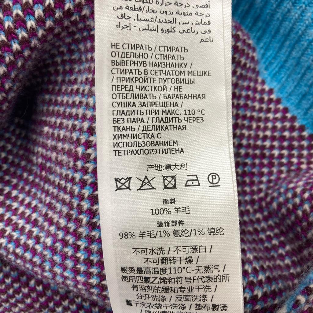 Gucci 23AW 731583 XKC1H Blue Wool Gold Button GGx Check Half Sleeve Knit Pullover Tops XS blueUsed