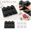 6-Cavity Silicone Mousse Mold Food Grade Flexible Non-Stick French Dessert Cake Mold Baking Tray for Home Kitchen Use