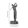 Cast Iron Golfer Figurine Sports Theme Fine Detailing for Office