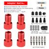 Presta Valve Adaptor for Schrader Pump F/V Valve Core Fitting Tool 2 In 1 Bicycle Nozzle Convertor Aluminum Anodized