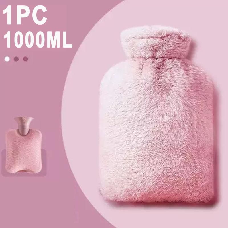 

1000 мл Мягкая грелка для рукГорячая съемная сумка для грелкиМногоразовая для девочкиПортативная грелка для рук и ног Чехол Взрывозащищенный розовый