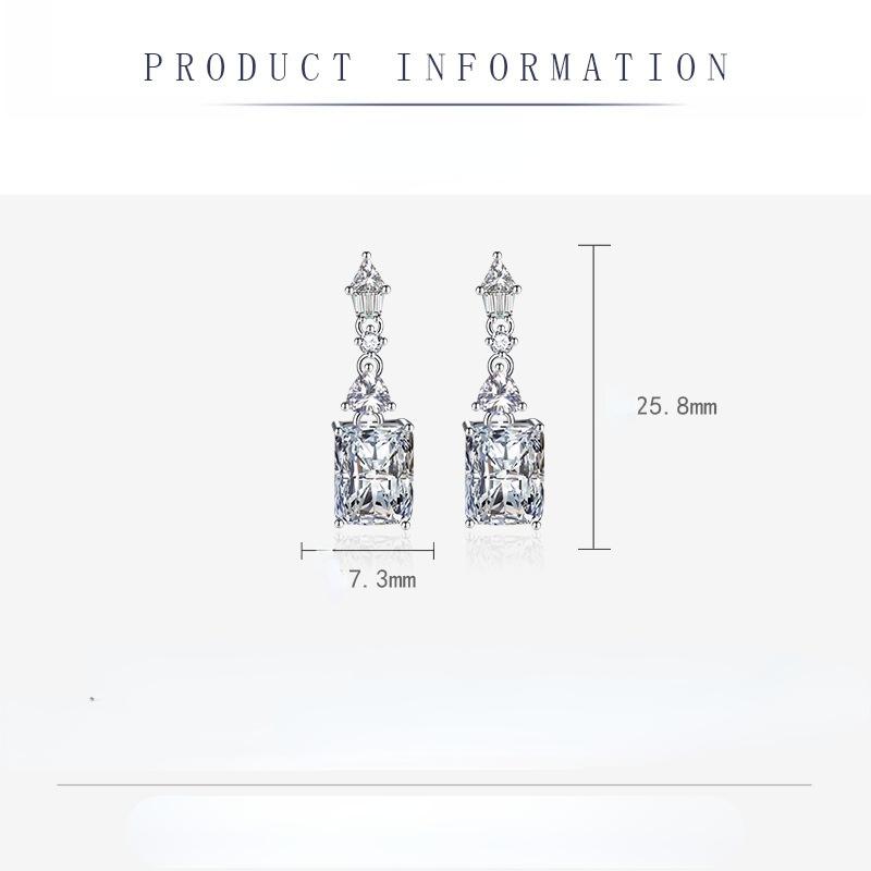 Sace Gems Zircon Earrings for Women Wedding Party Earrings Come In A Variety of Colors Including Pink, Yellow, Blue and Red