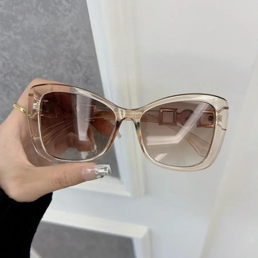 Designer Brand Square Sunglasses Women Men Colorful Cat Eye Frame Sun Glasses Female Gradient Mirror Colors Cool Fashion