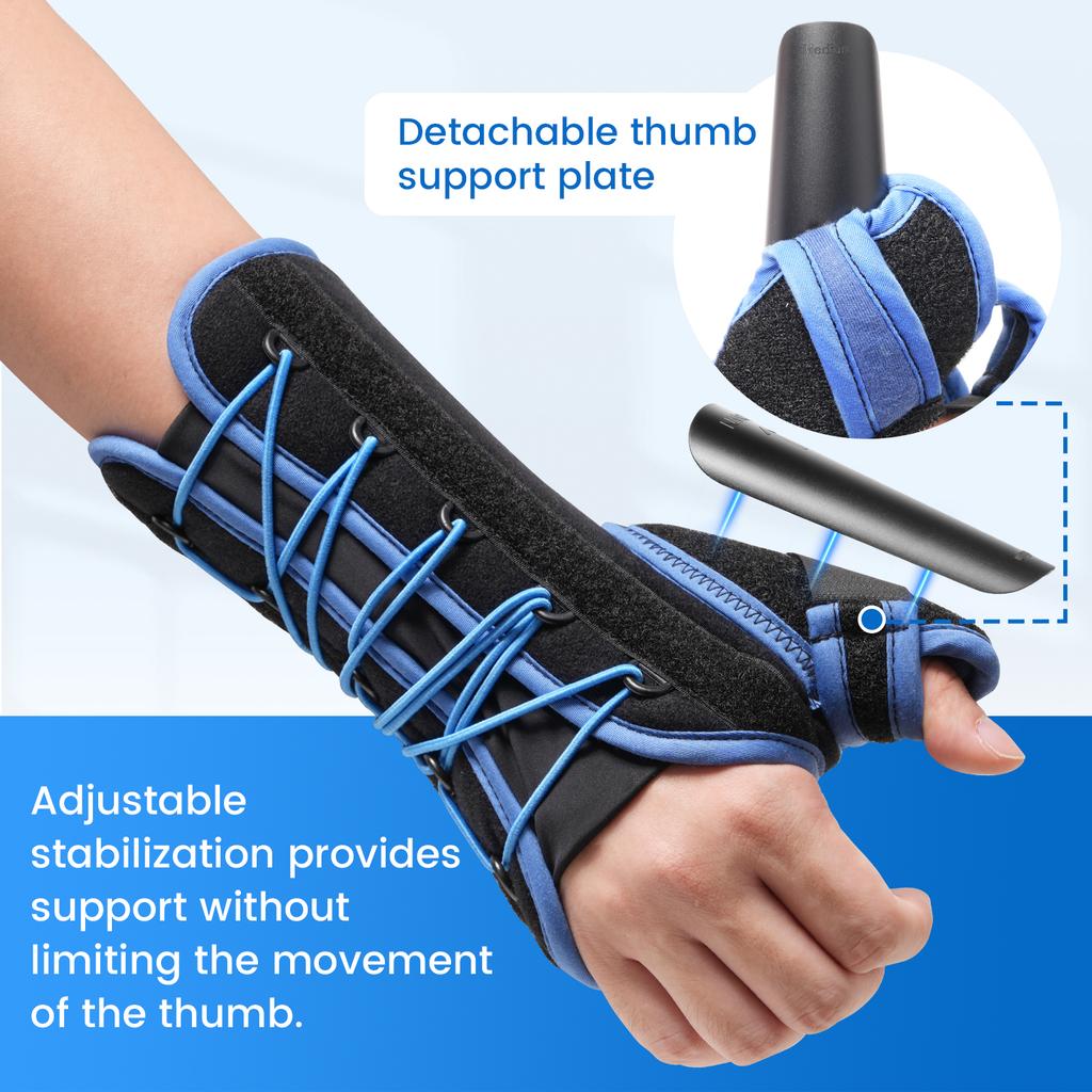 Velpeau Wrist Brace With Thumb Splint Support For Carpal Tunnel Syndrome Fracture Sprain Relief Adjustable Drawstring