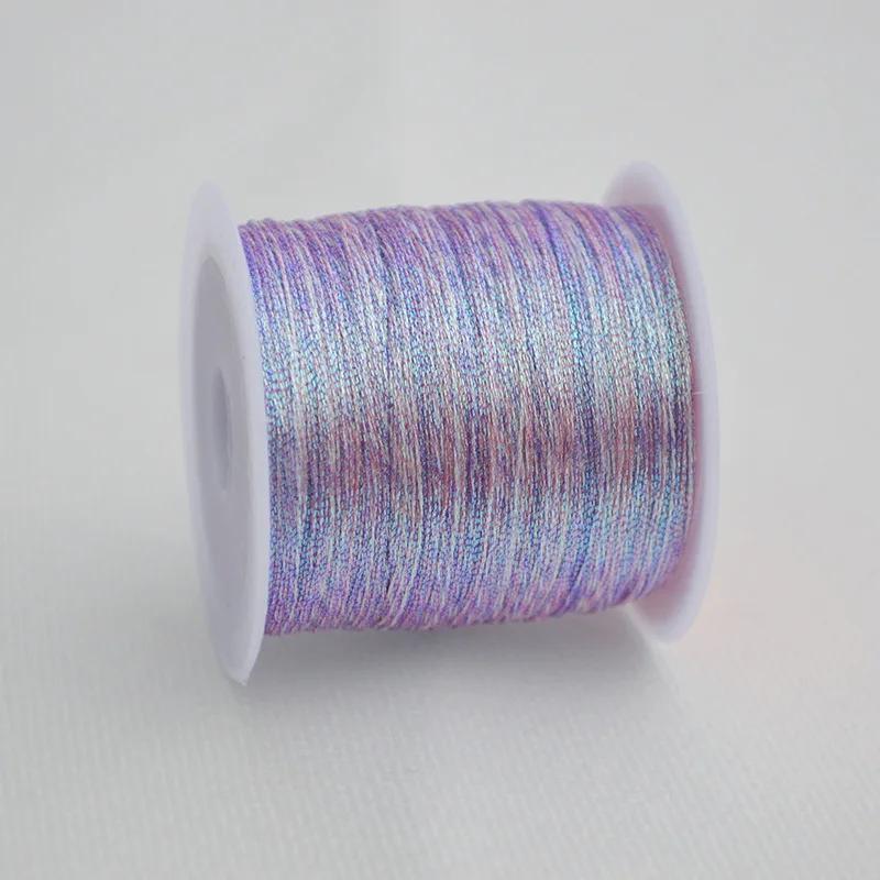 50Meters 0.4mm Colorful Thread For DIY Handmade Necklace Bracelet Braided Rope Embroidery Crochet String Jewelry Making 2046