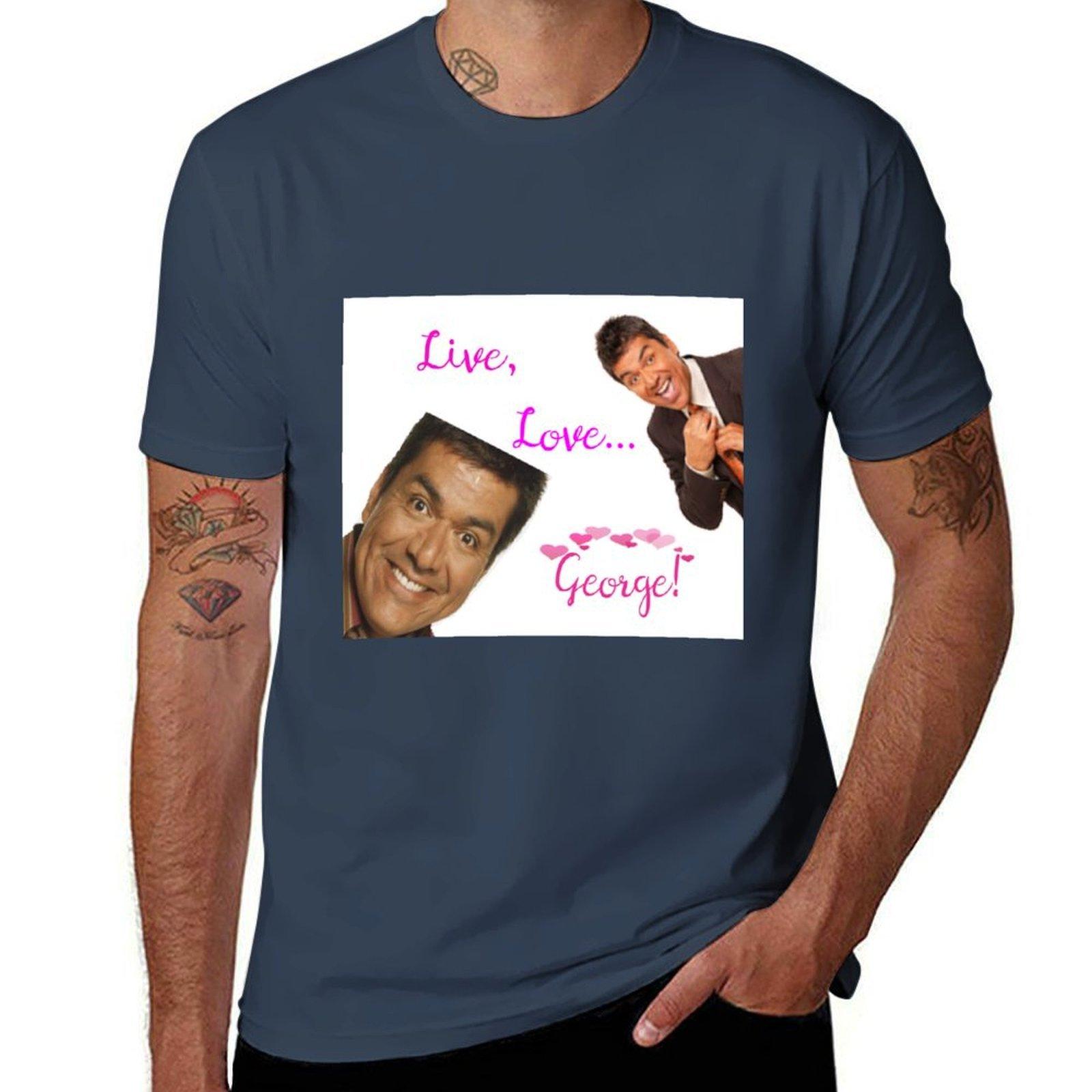 George Love Live TShirt Simple Line Art Print Tee S