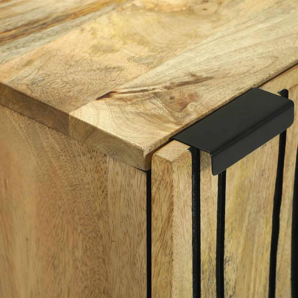 vidaXL Sideboard Natur 40 X 33 X 75 Cm Massives Mangoholz