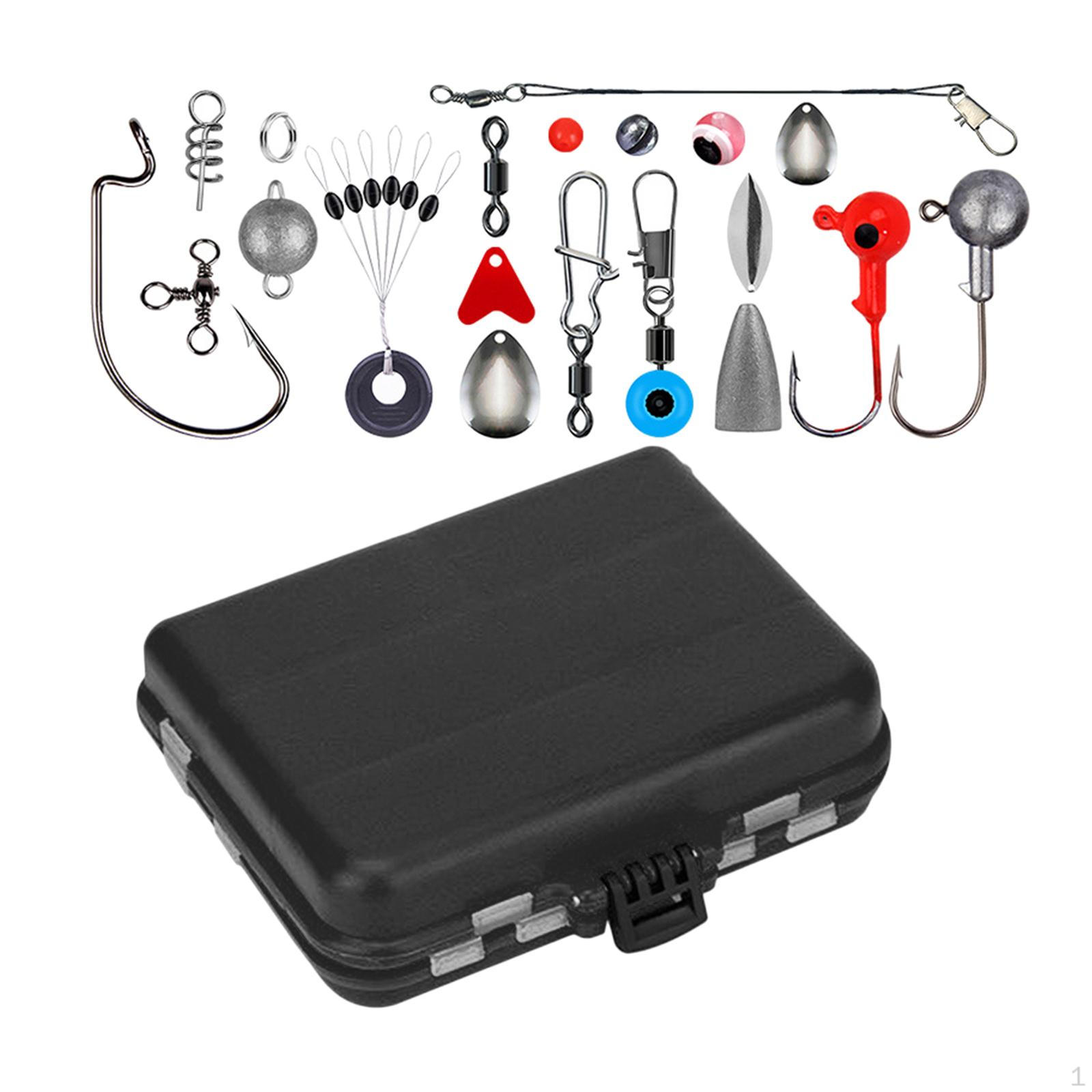 

Baits Including Crankbaits, Spinnerbaits, Jigs, , Box And Gear 257Pcs чорний