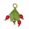 Elegant Cherry Keychain Pu Leather Bag Pendant Funny Fruit Bag Charm  Key Ring