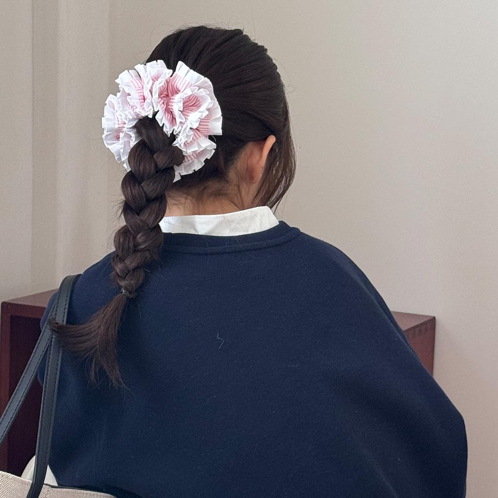 Große große Scrunchie Haaraccessoires für Frauen Mädchen koreanische Bänder elastisch führend Mode beliebt Erwachsene K-Pop neu im Geschenk Vintage