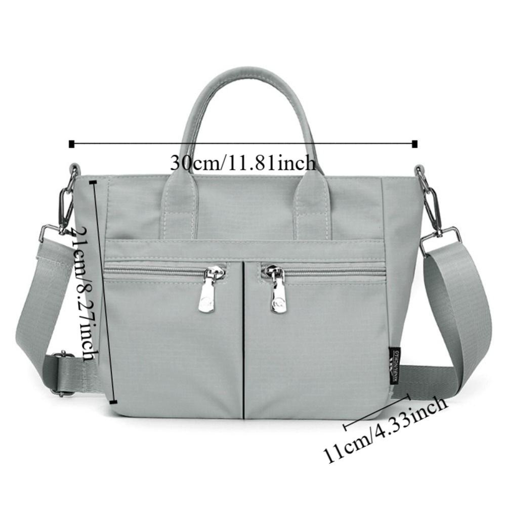 Casual Oxford Cloth Crossbody Bag Solid Color Canvas Tote Bag Nylon Cloth Handbag Unisex