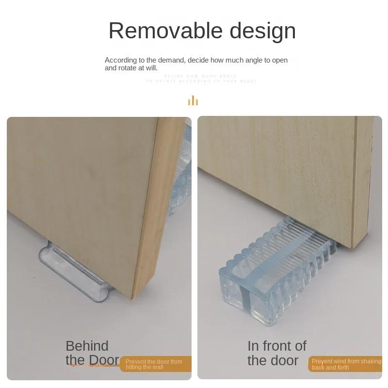 Återanvändbar Silikon Dörrstopp Hem Kontor Dörr Antikollisionsstopp Dörrväggsskydd Buffert Skyddsplugg Ljuddämpare