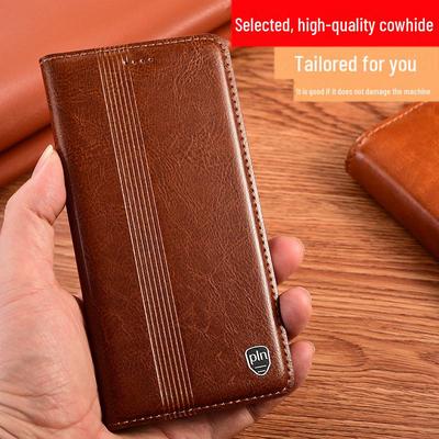 Capa Protetora Anti-Queda de Couro Genuíno para ZTE Blade V41 Vita