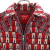 Y's Made In Japan Overall Handle Knit Jacket Red Women Used
