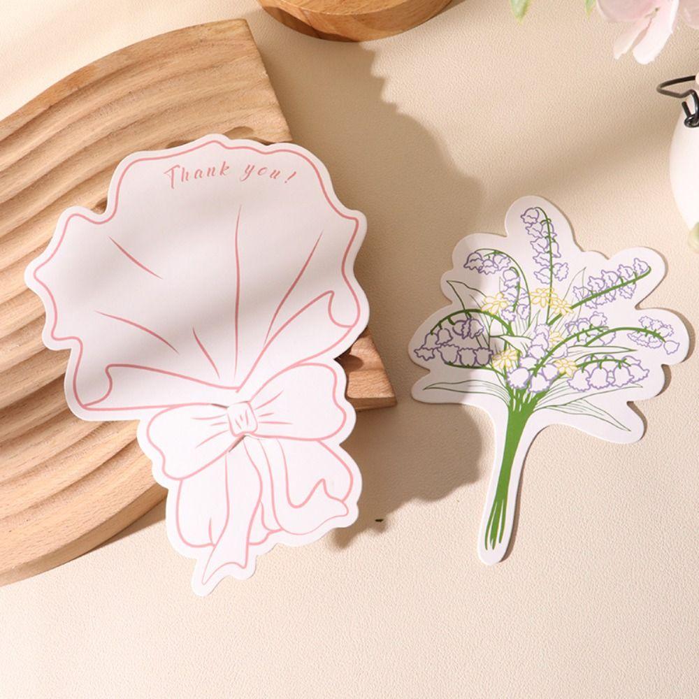 Flower Thank You Card Mini Size Bless Card Ins Hand Gift Hanging Tag Party Gift