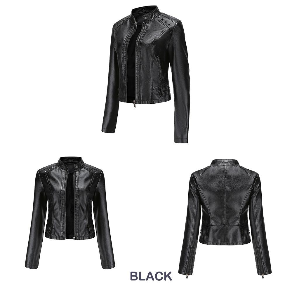 YYFS Chemisier et chemises à manches longues et col montant pour femme, veste décontractée, couleur unie, imprimé, mode printemps-automne, S-4XL