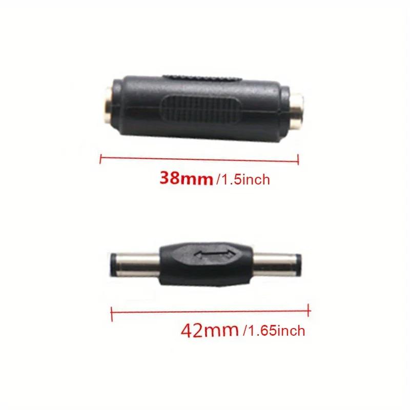 DC Conversion Head Jack Double Male To Male 5.5*2.1MM / 5.5X2.1mm Female To Female Panel Mounting Adapter Connector Plug