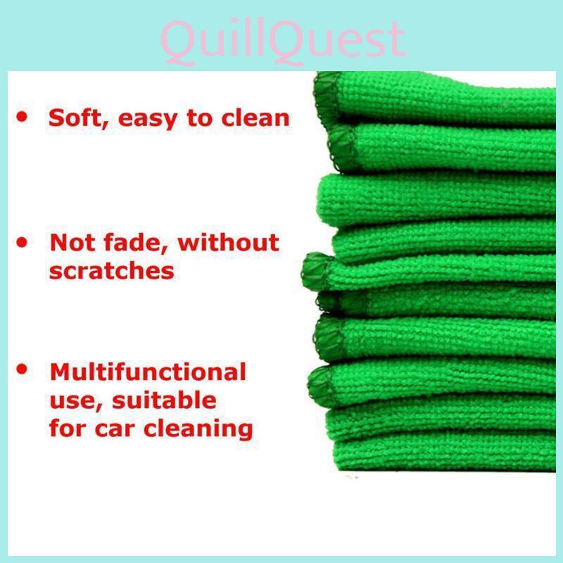 Luxurious Green Microfiber Washcloths For Auto Car Care And Soft Cleaning Towels