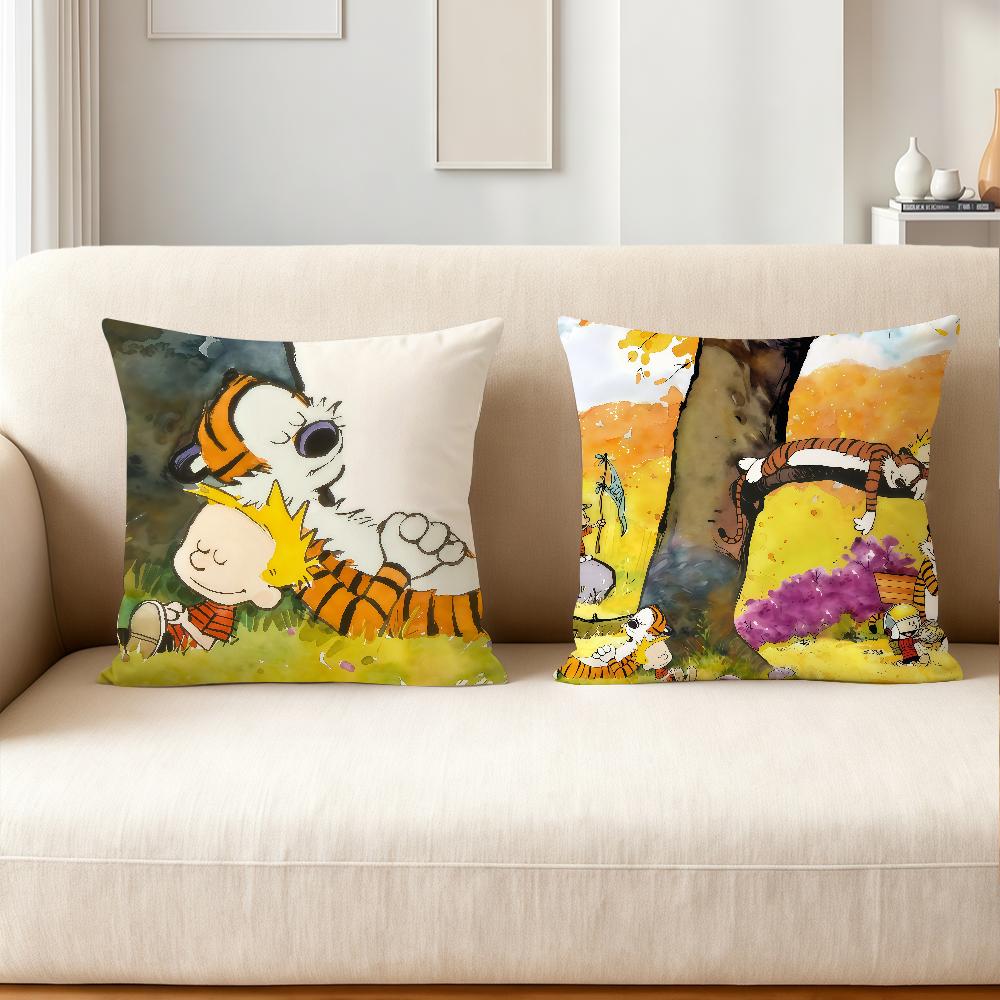 Fairy Tale Books C-Calvin And H-Hobbes Pillow Case Applicable Space For Guest Rooms Interiors Cars Office House Decoration