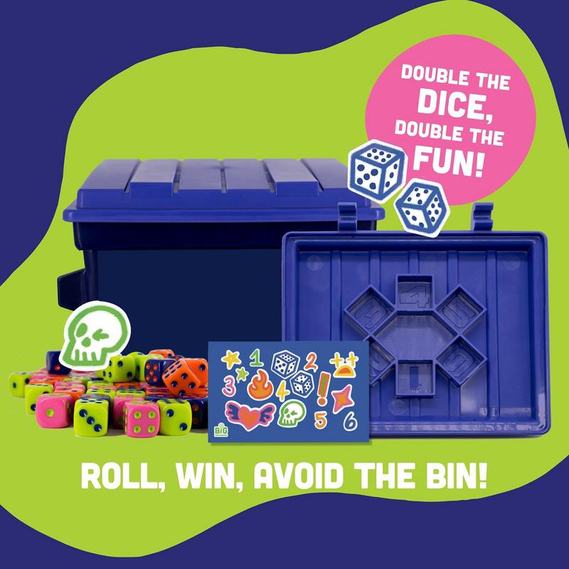 Big Discoverie S Dumpster Dice Fast-paced Family Dice Game Fun 4-6 Players Board With 80 Dice Doodlestickers Board Games