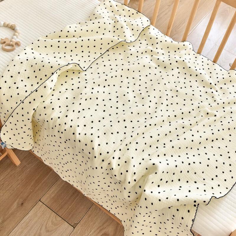 GPPNKC Four-Layer Polka Dot Baby Gauze Blanket