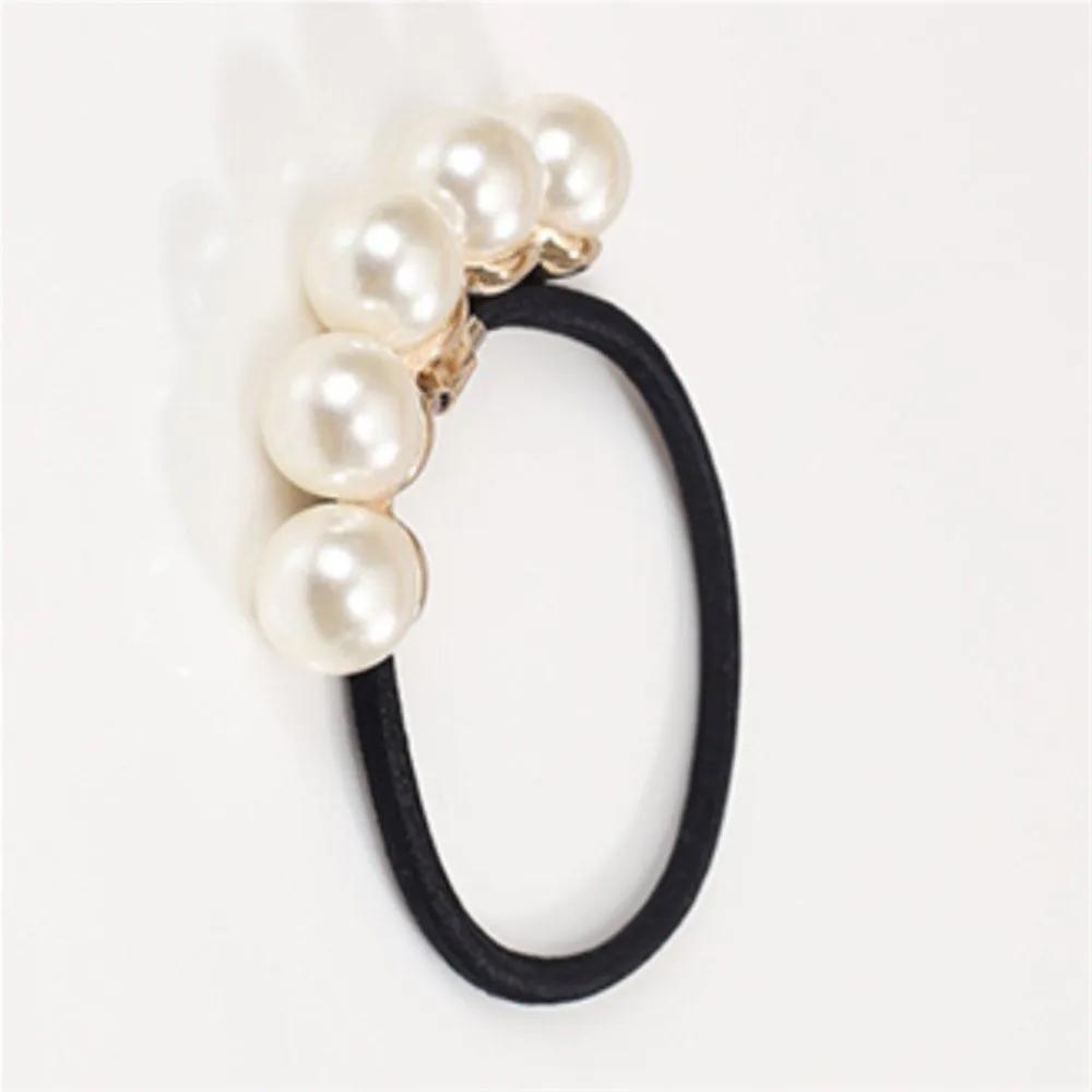Konggun House Curved Design Pearl Hair Tie Accessory Fortytail Handmade