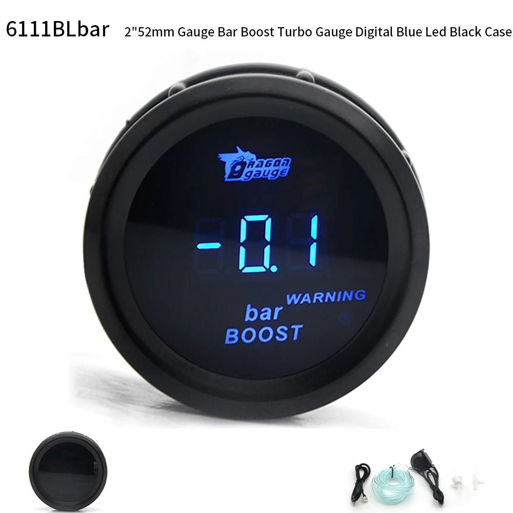 Manometro Digitale Turbo Boost per Auto 2" 52mm PSI BAR Temperatura Acqua Temperatura Olio Manometro Pressione Olio Voltmetro EGT Contagiri RPM