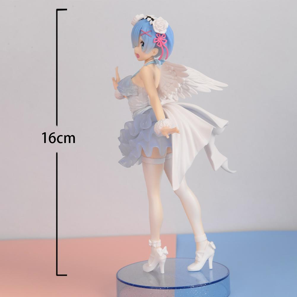 Anime Rem Figur Re Ram Engel Teufel Stehend Action Modell Spielzeug Erwachsene Sammlung Schreibtisch Dekorationen Halloween Puppe Geschenk PVC 0 und Kinderfreundlich