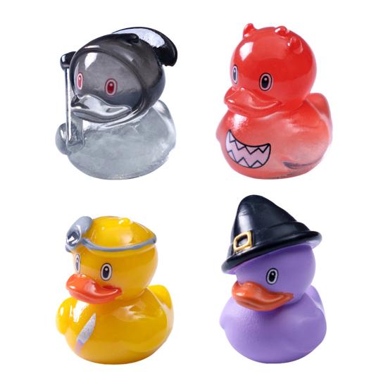 6 ks Mini figurky káčátek Halloweenská tématika Kachní ozdoby Pryskyřice Čarodějnice Duch Zombie Kachna Sběratelské předměty pro DIY Akvárium Mikro-krajinná dekorace