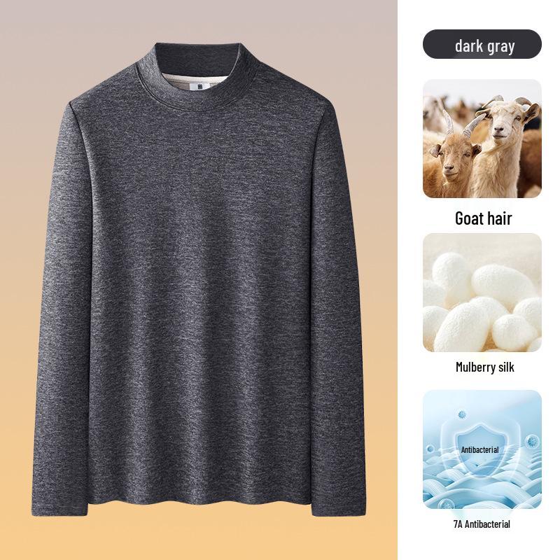 Men's Plush Double-Sided Long-Sleeve Thermal Base Layer Top