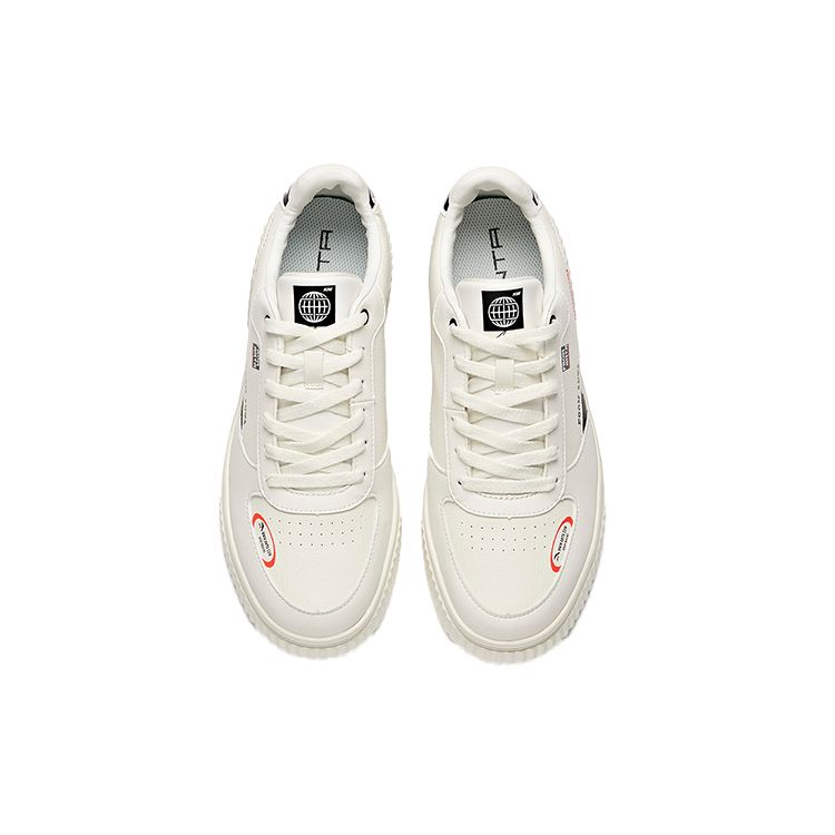 Anta Lifestyle Series Non-Slip Durable Low-Top Skate Shoes Men Sneakers White Black 111948021R-1