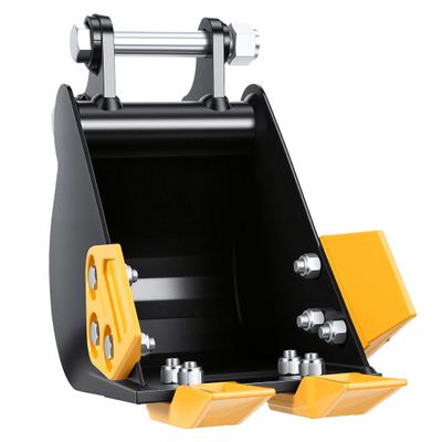 Narrow Backhoe Bucket 7.87-Inch for 0.8-1.8 Ton Mini Excavator Manganese Steel Trenching Digging Various Small Excavators with Teeth Easy