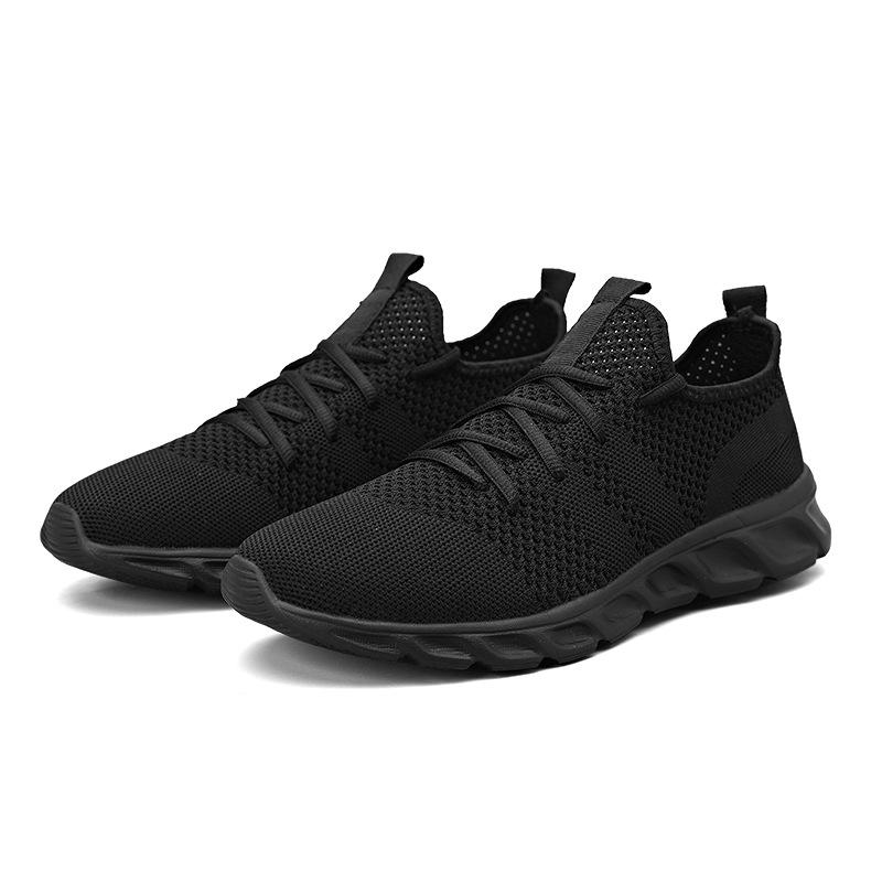 Plus Size Men's 48 Lightweight Flyknit Running Shoes - Trendy, Breathable Casual Sports Sneakers for Summer