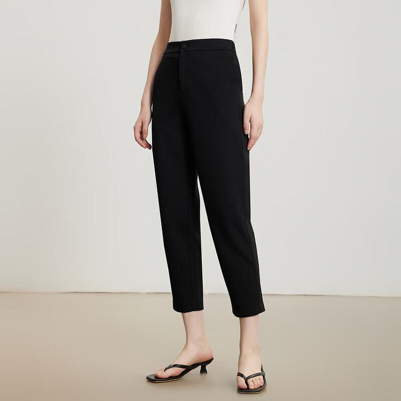 Ge Jin Women's Elegant Commuter Straight Cropped Pants