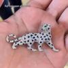 Stylish Japanese & Korean Leopard Brooch with Zircon: High-End, Versatile National Accessory