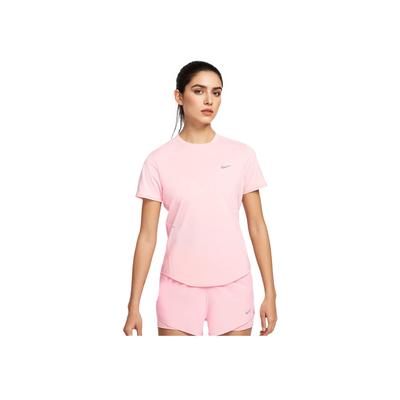 Swoosh Round Neck Quick-Dry Casual Short Sleeve Fitness Top Women Tops Pink HM9699-607